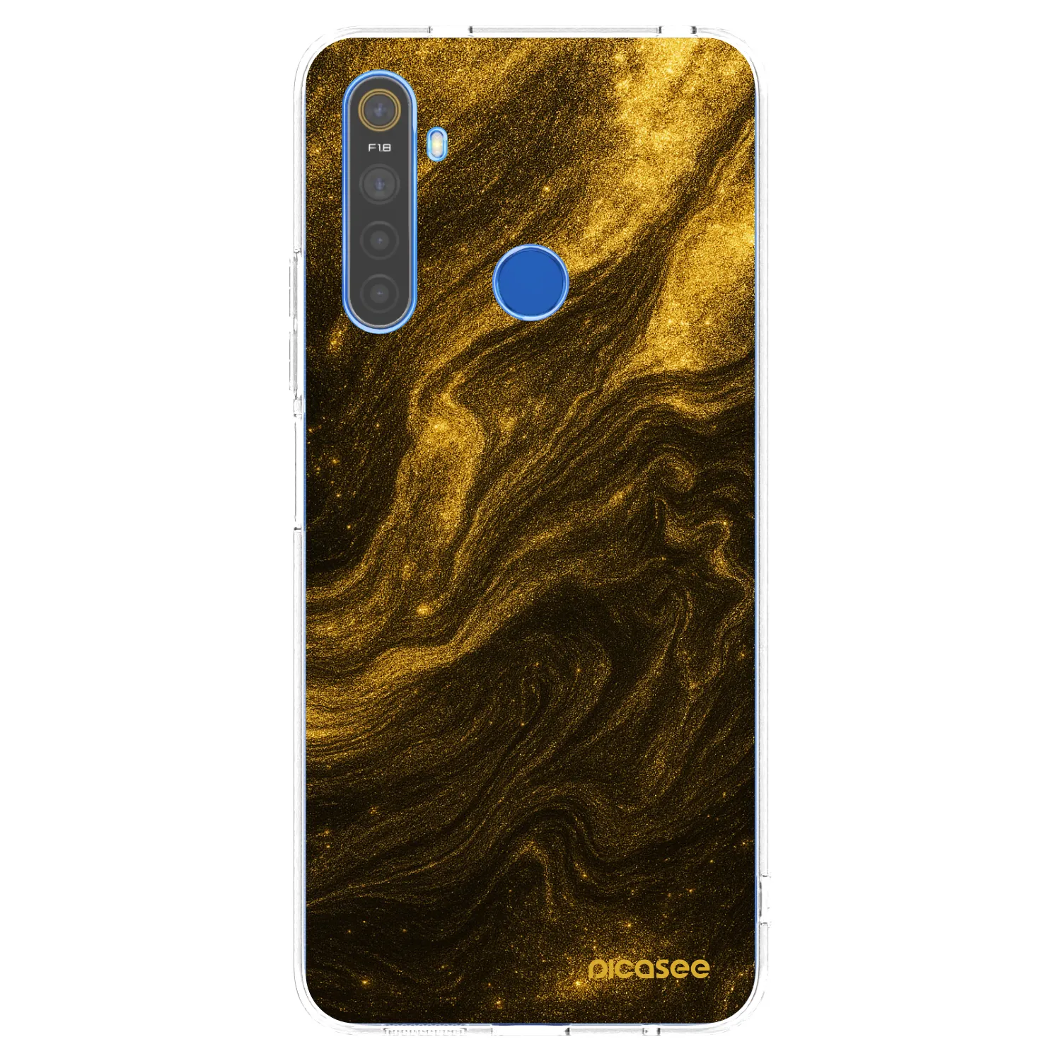 Picasee silikonski prozorni ovitek za Realme 5 - Black