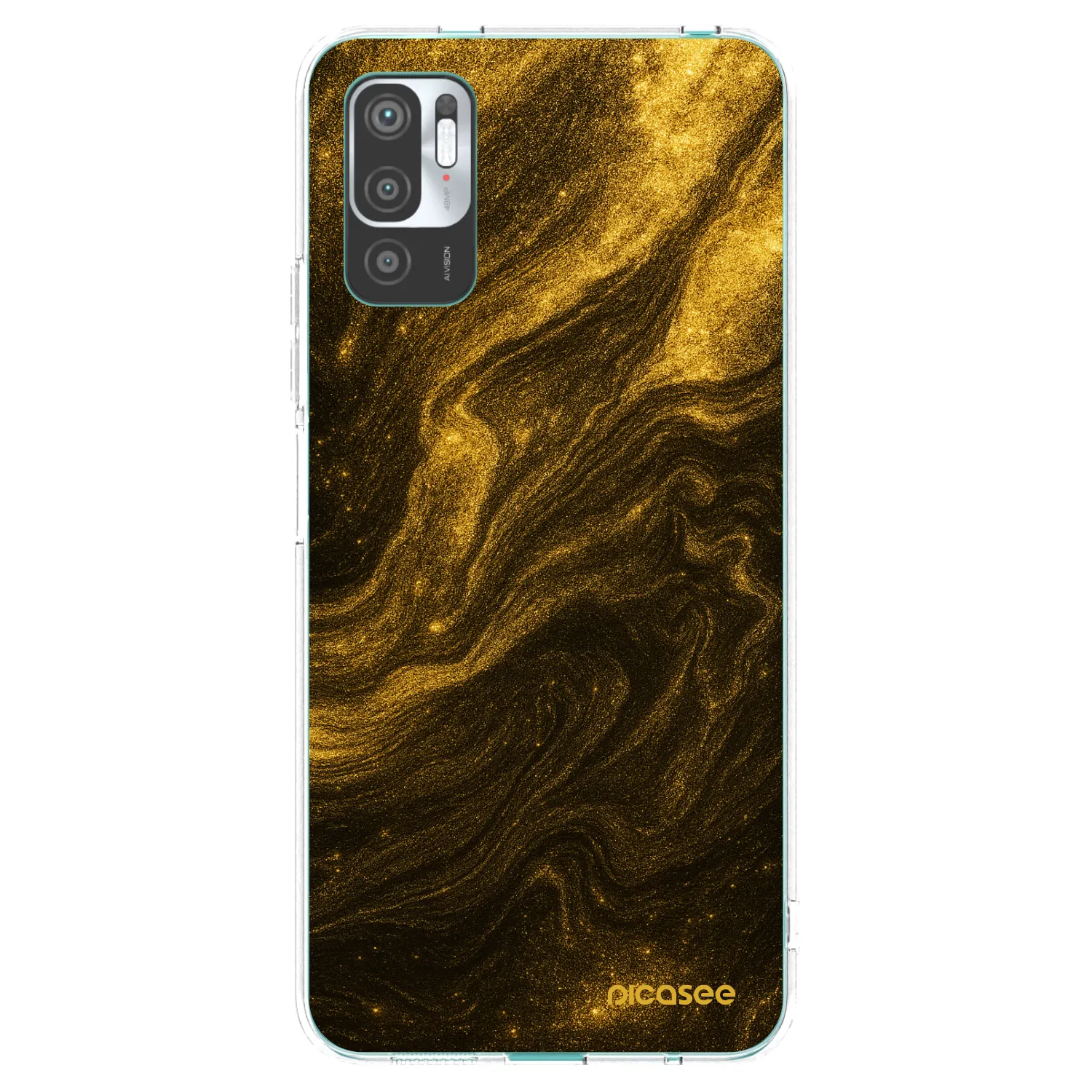 Picasee silikonski prozorni ovitek za Xiaomi Redmi Note 10 5G - Black