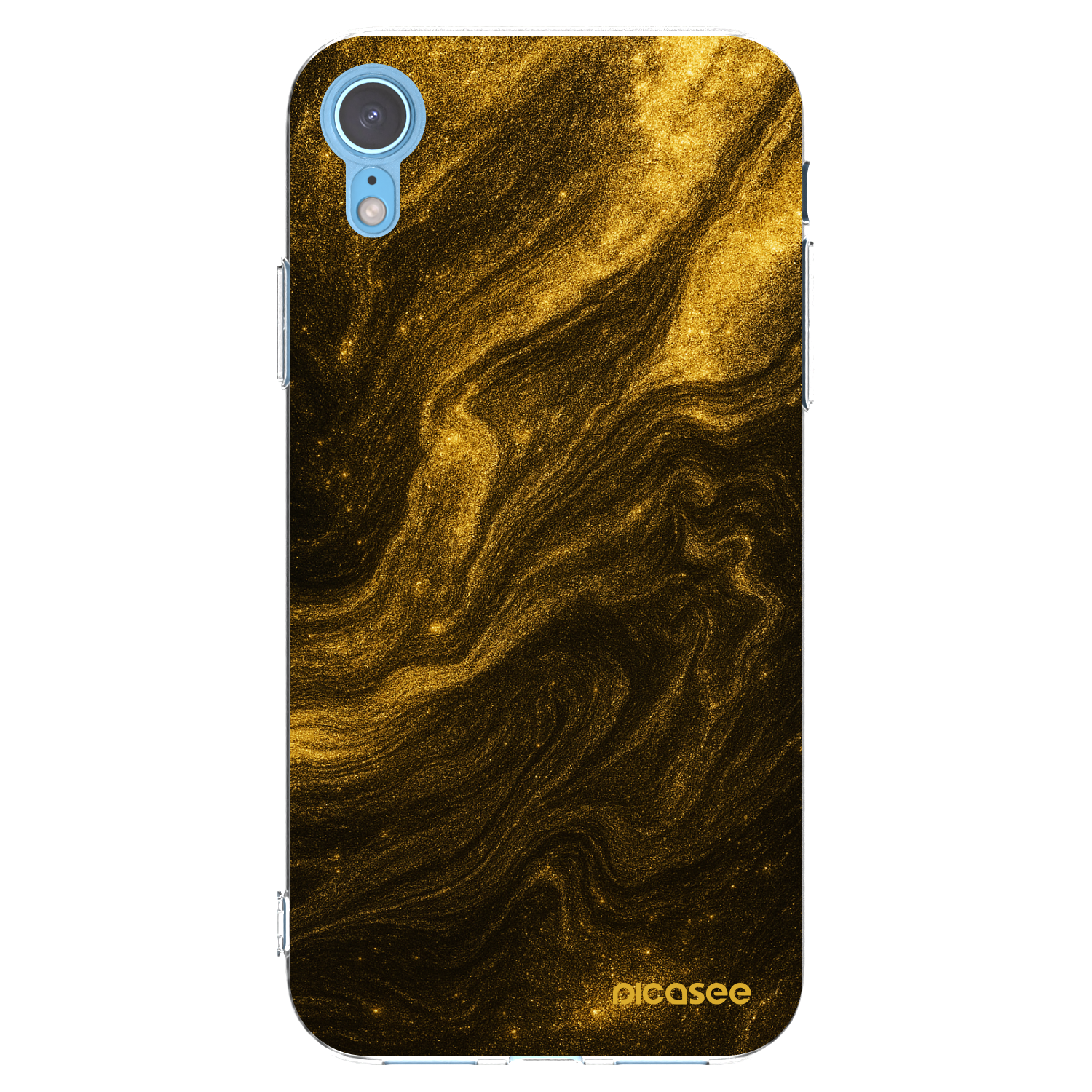 Picasee silikonski prozorni ovitek za Apple iPhone XR - Black