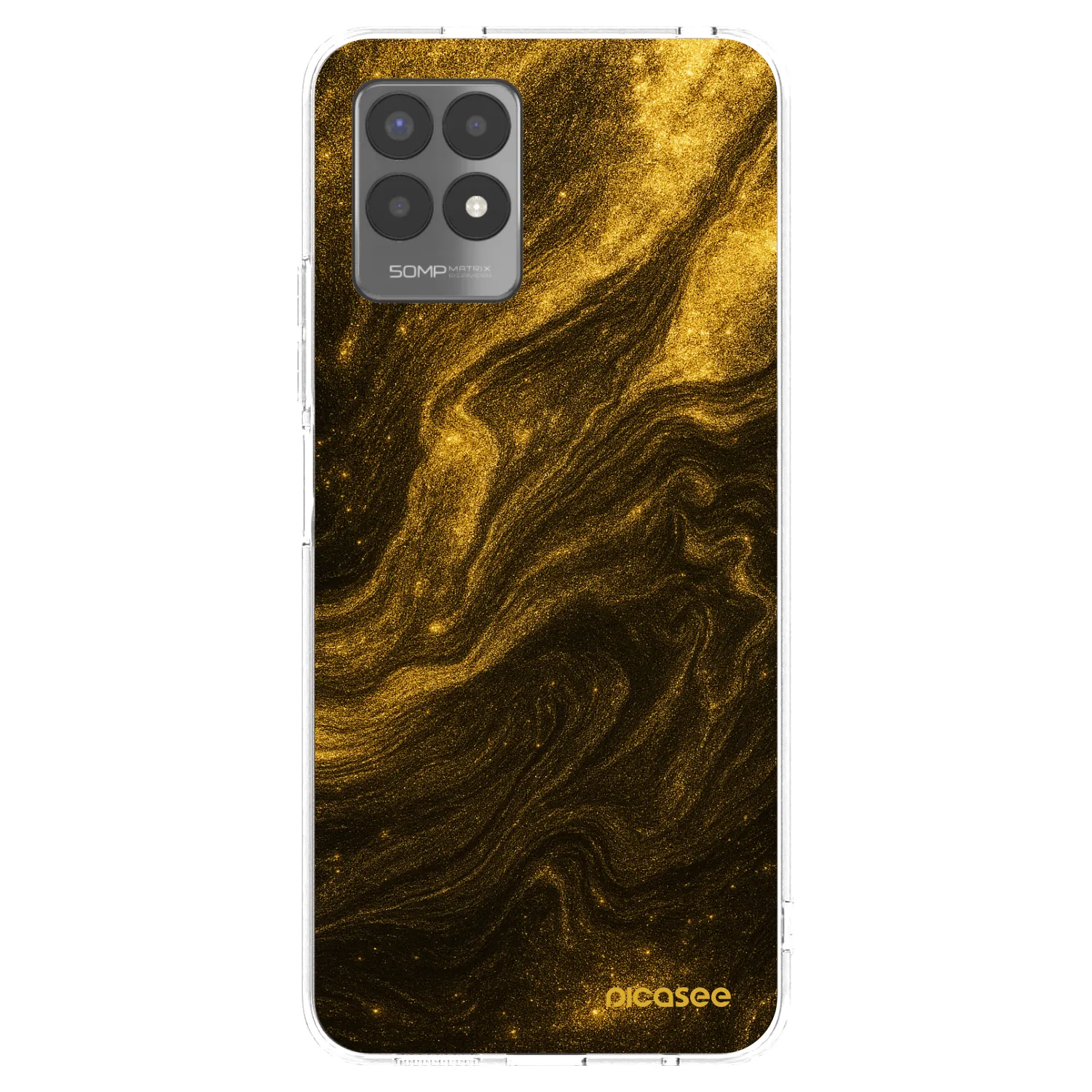 Picasee silikonski prozorni ovitek za Realme 8i - Black