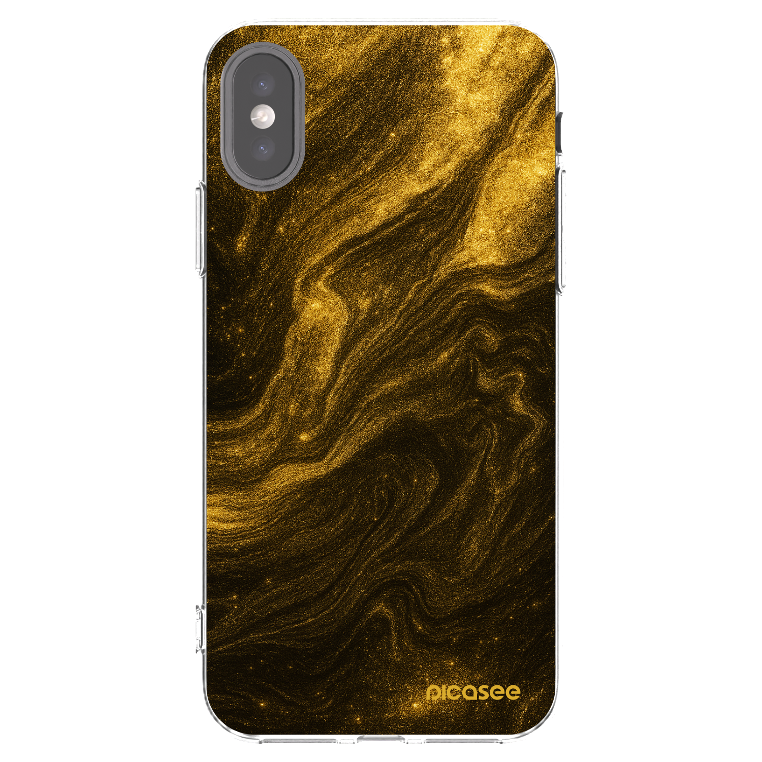 Picasee silikonski prozorni ovitek za Apple iPhone X/XS - Black