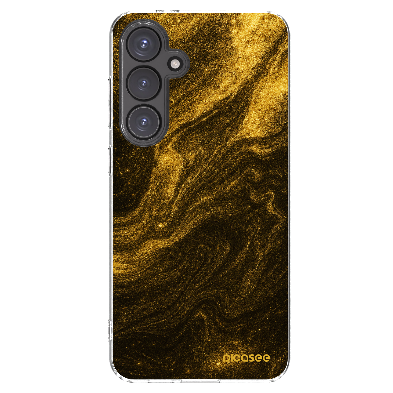 Picasee silikonski prozorni ovitek za Samsung Galaxy S24 FE S721B - Black