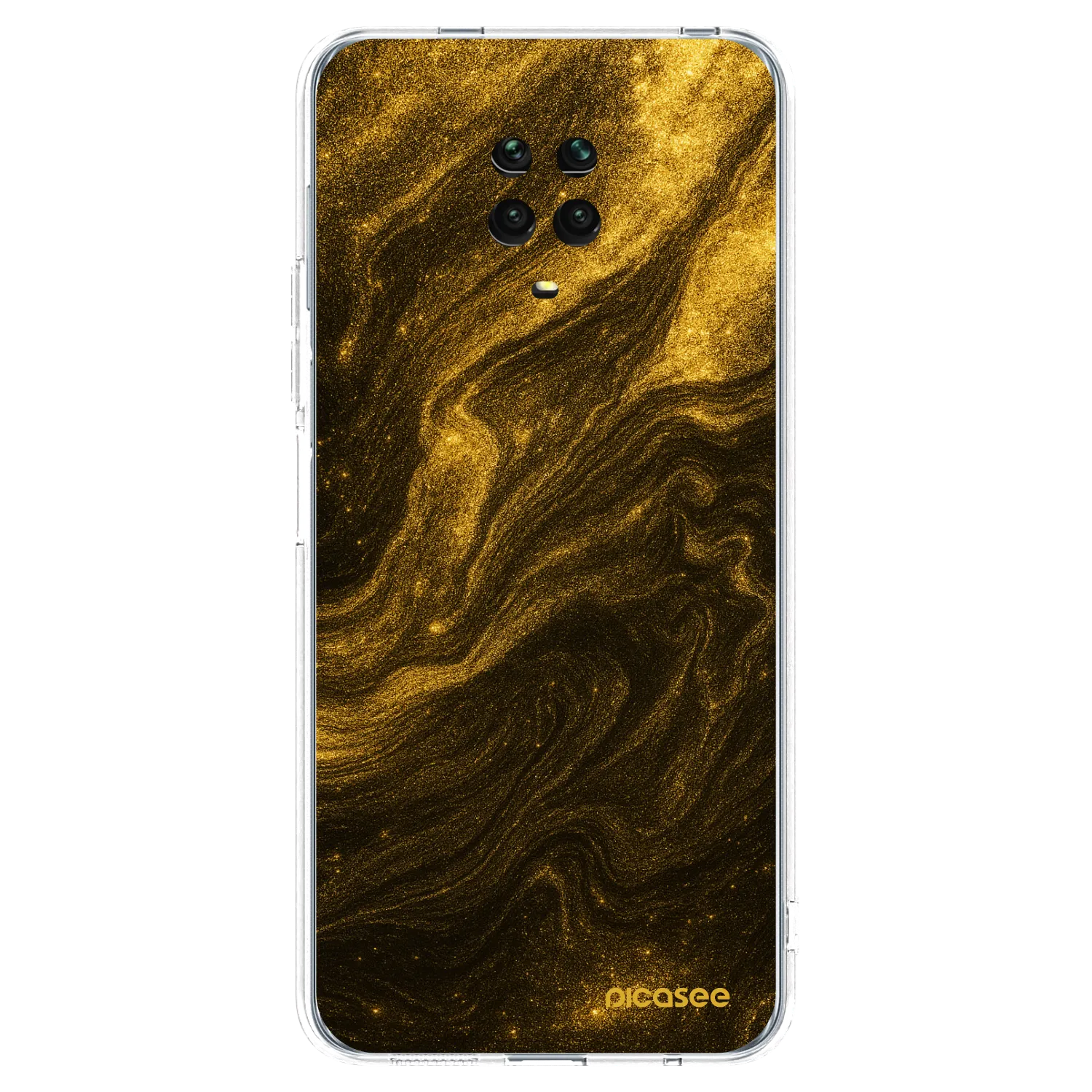 Picasee silikonski prozorni ovitek za Xiaomi Redmi Note 9 Pro - Black