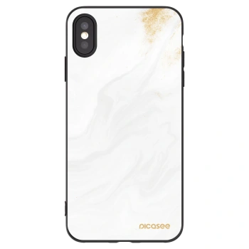 Picasee silikonski črni ovitek za Apple iPhone XS Max - White