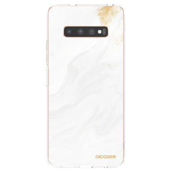 Picasee silikonski prozorni ovitek za Samsung Galaxy S10 Plus G975 - White