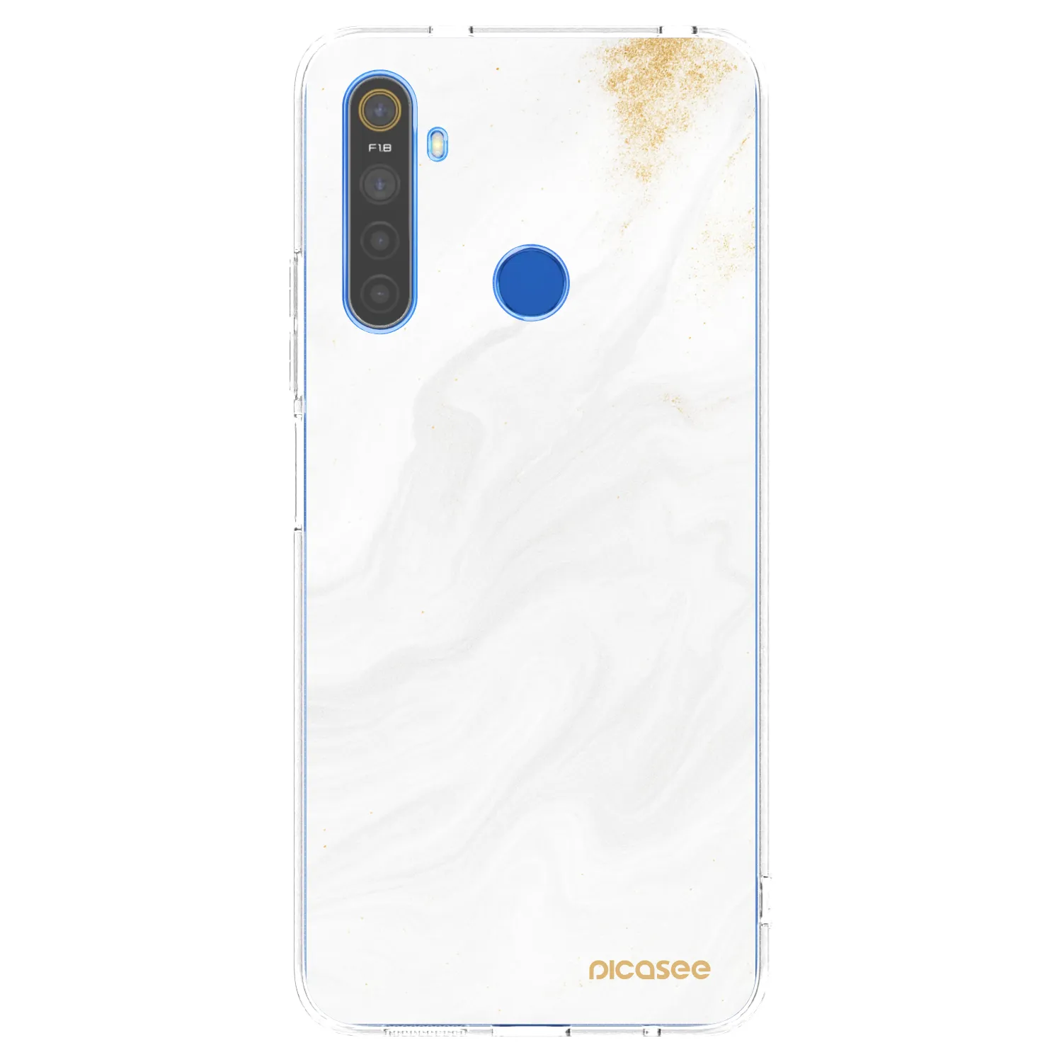 Picasee silikonski prozorni ovitek za Realme 5 - White