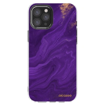 Picasee silikonski prozorni ovitek za Apple iPhone 12 Pro Max - Purple