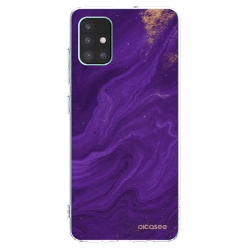 Picasee silikonski prozorni ovitek za Samsung Galaxy M51 M515F - Purple