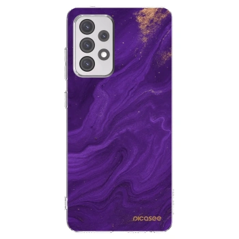 Picasee silikonski prozorni ovitek za Samsung Galaxy A52 5G A525F - Purple