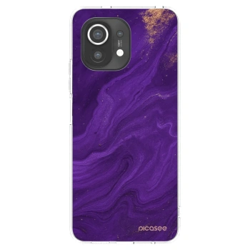 Picasee silikonski prozorni ovitek za Xiaomi Mi 11 - Purple
