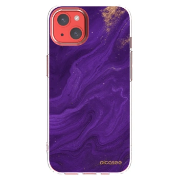 Picasee silikonski prozorni ovitek za Apple iPhone 13 - Purple