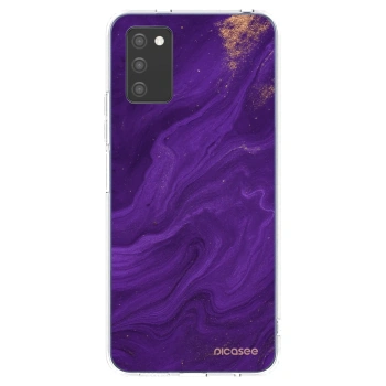Picasee silikonski prozorni ovitek za Samsung Galaxy A02s A025G - Purple