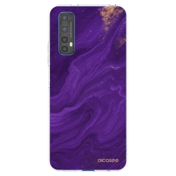 Picasee silikonski prozorni ovitek za Realme 7 - Purple