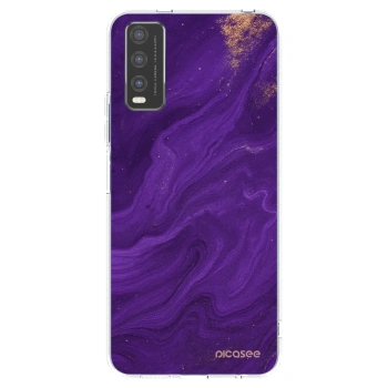 Picasee silikonski prozorni ovitek za Vivo Y20s - Purple