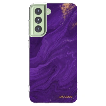 Picasee silikonski prozorni ovitek za Samsung Galaxy S21 FE 5G - Purple
