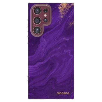 Picasee silikonski prozorni ovitek za Samsung Galaxy S22 Ultra 5G - Purple