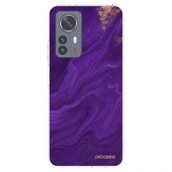 Picasee silikonski prozorni ovitek za Xiaomi 12 Pro - Purple