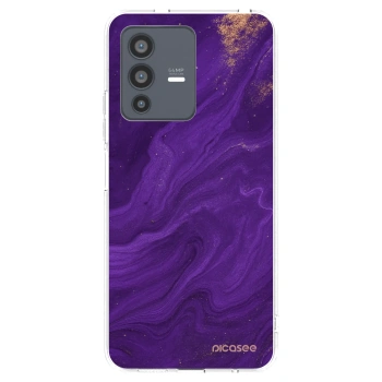 Picasee silikonski prozorni ovitek za Vivo V23 5G - Purple