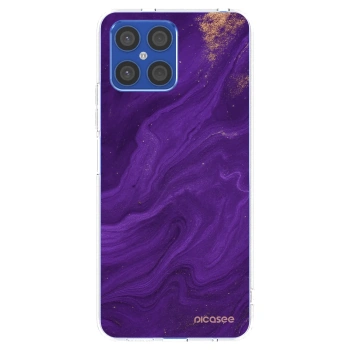 Picasee silikonski prozorni ovitek za Honor X8 4G - Purple