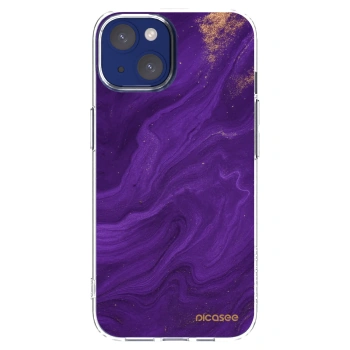 Picasee silikonski prozorni ovitek za Apple iPhone 14 - Purple