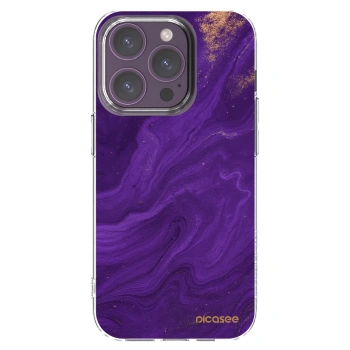 Picasee silikonski prozorni ovitek za Apple iPhone 14 Pro - Purple