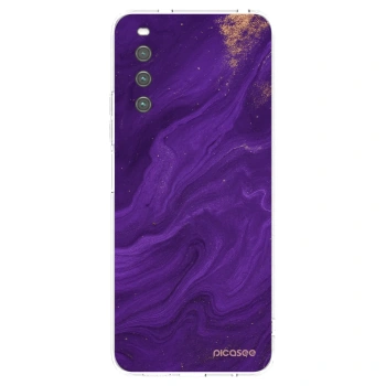 Picasee silikonski prozorni ovitek za Sony Xperia 10 IV 5G - Purple