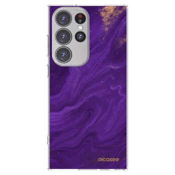 Picasee silikonski prozorni ovitek za Samsung Galaxy S23 Ultra 5G - Purple
