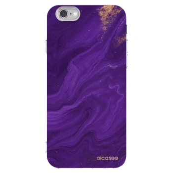 Picasee silikonski prozorni ovitek za Apple iPhone 6/6S - Purple