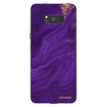Picasee silikonski prozorni ovitek za Samsung Galaxy S8 G950F - Purple