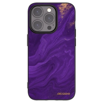 Picasee silikonski črni ovitek za Apple iPhone 15 Pro - Purple