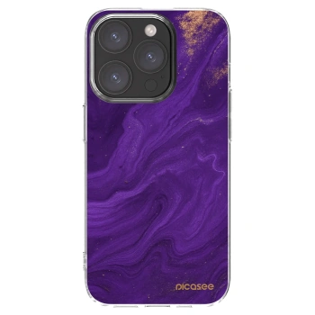 Picasee silikonski prozorni ovitek za Apple iPhone 15 Pro - Purple