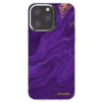Picasee silikonski prozorni ovitek za Apple iPhone 15 Pro Max - Purple