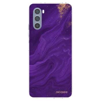 Picasee silikonski prozorni ovitek za Motorola Moto G62 - Purple