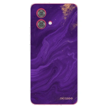 Picasee silikonski prozorni ovitek za Motorola Moto G84 5G - Purple