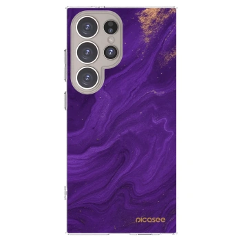 Picasee silikonski prozorni ovitek za Samsung Galaxy S24 Ultra S928B 5G - Purple