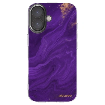 Picasee silikonski prozorni ovitek za Apple iPhone 16 - Purple