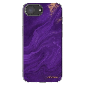 Picasee silikonski prozorni ovitek za Apple iPhone 16e - Purple