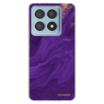 Picasee silikonski prozorni ovitek za Xiaomi 14T Pro - Purple