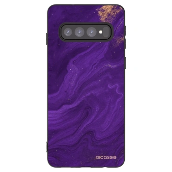 Picasee silikonski črni ovitek za Samsung Galaxy S10 G973 - Purple
