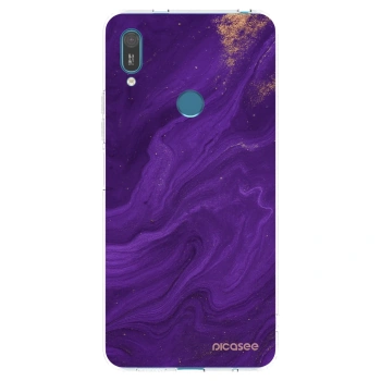 Picasee silikonski prozorni ovitek za Huawei Y7 2019 - Purple