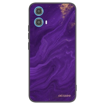 Picasee silikonski črni ovitek za Motorola Moto G34 5G - Purple