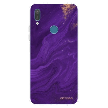 Picasee silikonski prozorni ovitek za Huawei Y6 2019 - Purple