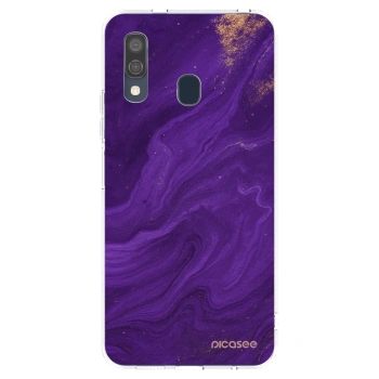 Picasee silikonski prozorni ovitek za Samsung Galaxy A40 A405F - Purple