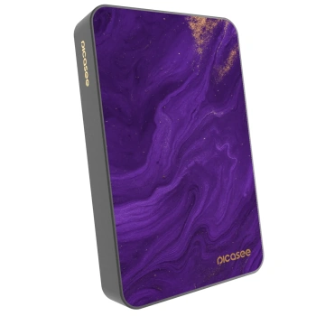 Picasee Prenosna baterija z MagSafe 10 000 mAh Siva - Purple