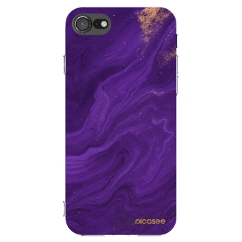 Picasee silikonski prozorni ovitek za Apple iPhone 8 - Purple