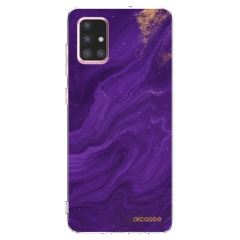 Picasee silikonski prozorni ovitek za Samsung Galaxy A71 A715F - Purple