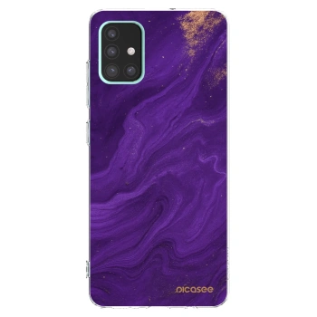 Picasee silikonski prozorni ovitek za Samsung Galaxy A51 A515F - Purple