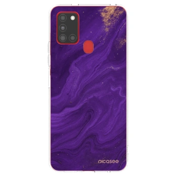 Picasee silikonski prozorni ovitek za Samsung Galaxy A21s - Purple