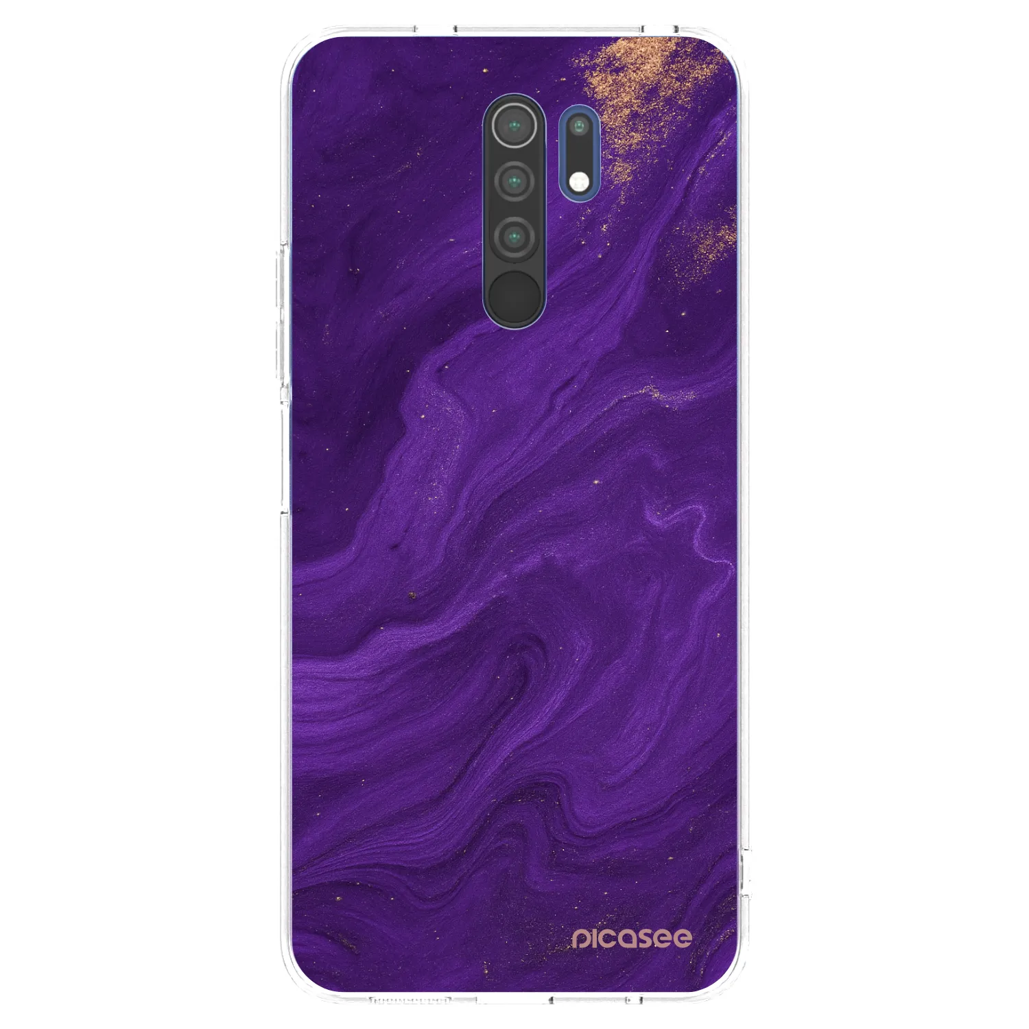 Picasee silikonski prozorni ovitek za Xiaomi Redmi 9 - Purple