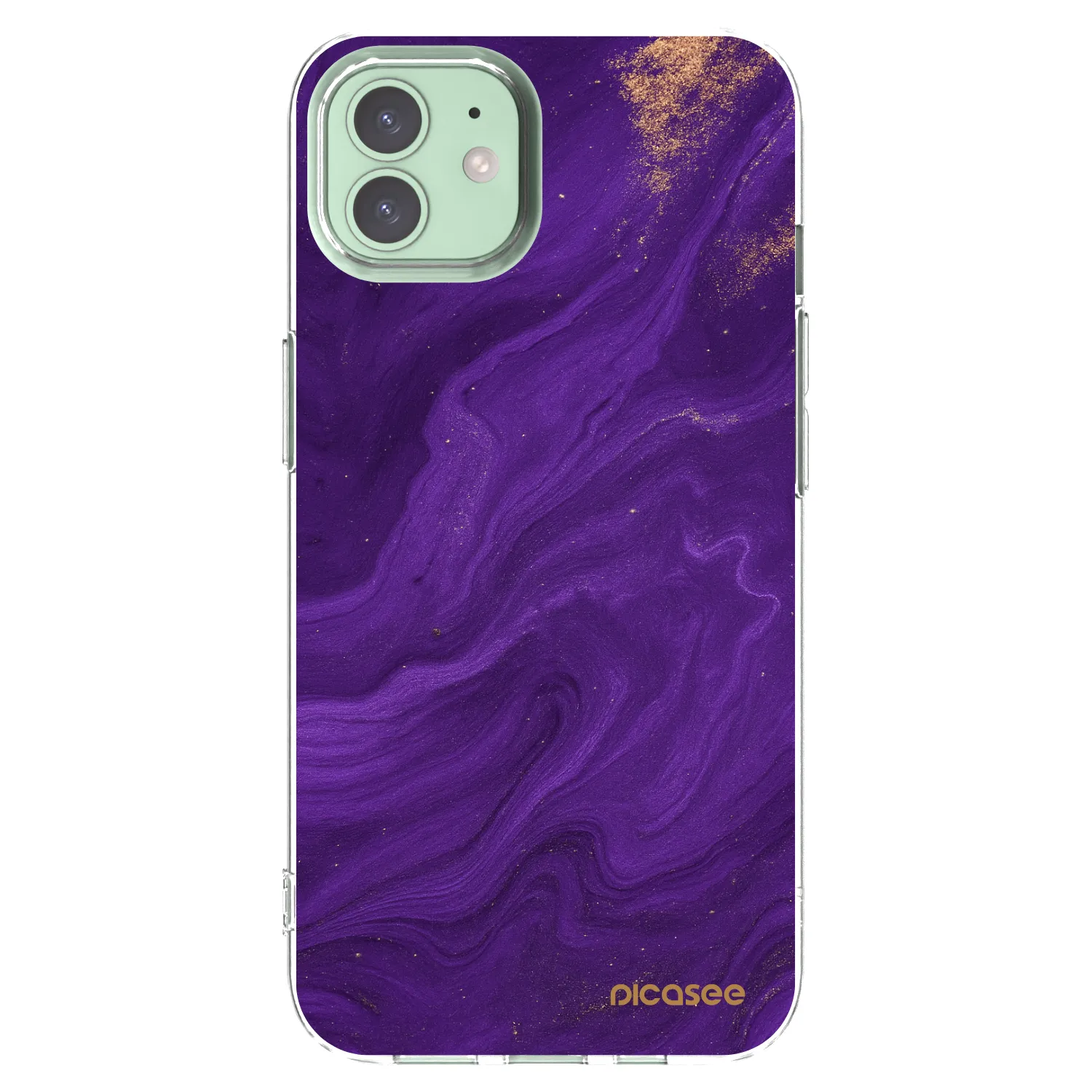 Picasee silikonski prozorni ovitek za Apple iPhone 12 Pro - Purple